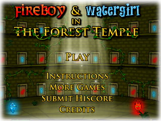 Хлопчик Вогонь і Дівчинка Вода 1. Лісовий Храм. Грати онлайн безкоштовно.